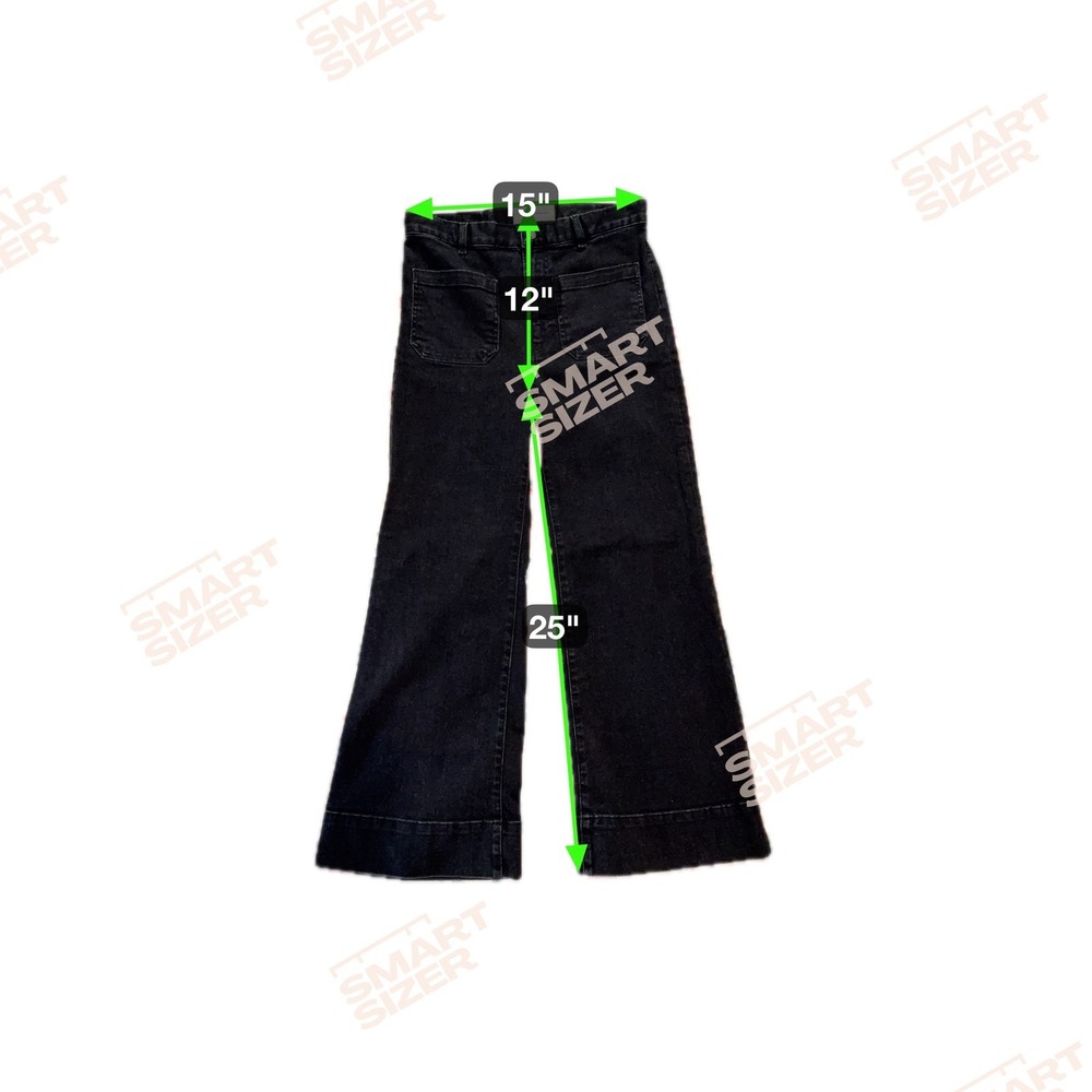 Jeanerica Jeans St Monica Womens Black Crop Flare High Rise Organic Cotton Sz 28 - Picture 4 of 5